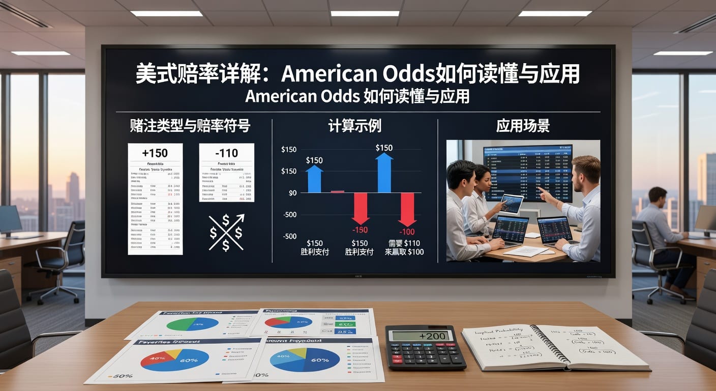 美式赔率 american odds：正负号、换算与盈亏区间